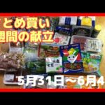 【献立】一週間のまとめ買いと毎日の夕飯の献立・6月6日夫婦2人暮らしのスーパー購入品・まとめ買い