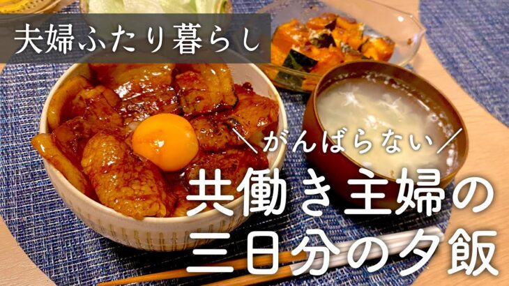 共働き主婦が作る夕飯の献立 3days【節約/料理】