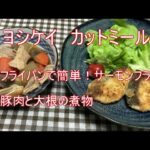 【ヨシケイ】 カットミール　「フライパンで簡単！サーモンフライ」「豚肉と大根の煮物」