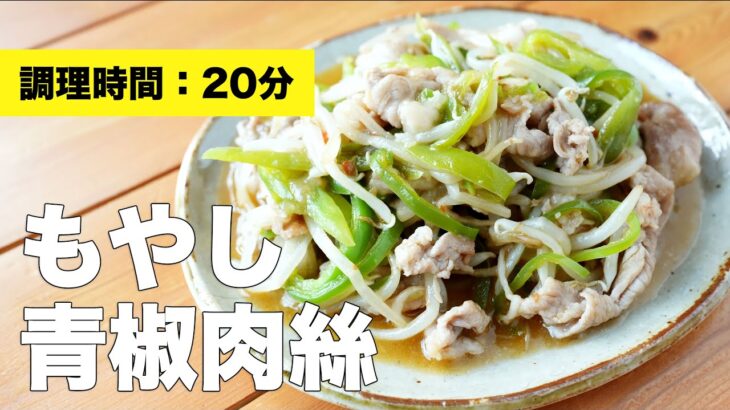 【豚肉簡単レシピ】もやしの青椒肉絲