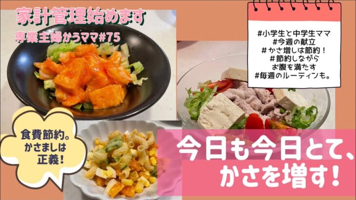 【食費節約】節約/かさ増しは正義！/節約しながらお腹を満たす/今週の献立/家計管理