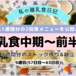 【離乳食中期】1週間分のストック作り&献立/フリージング離乳食/ハンドブレンダー使用/生後7ヶ月〜part1〜