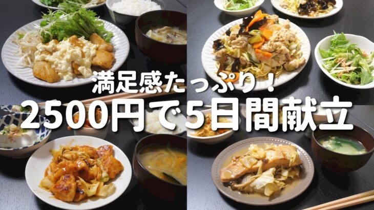 【5日間献立】秋食材で大満足◎がっつり食べれる晩ご飯レシピ【2人暮らし】