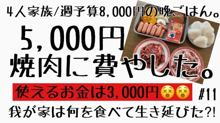 #11【1週間の節約晩ごはん】1週間/食費8,000円/献立/節約