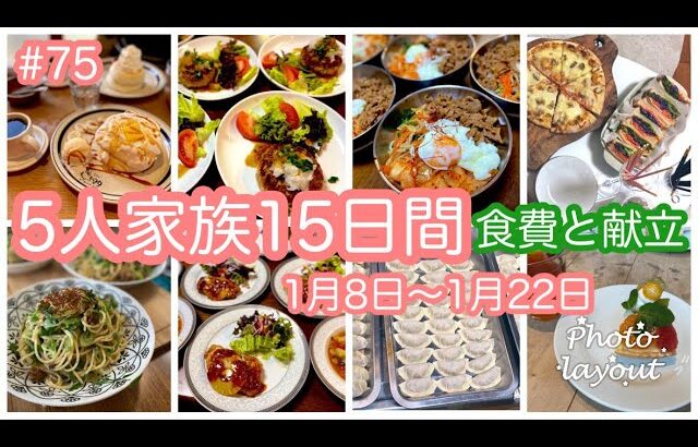 #75【５人家族15日間・食費と献立】365日リアルな食生活(買物に行かないと節約に繋がる？まとめ買いは節約に繋がる？)