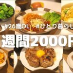 【1週間2000円】節約しても美味しいご飯が食べたい26歳のよるご飯