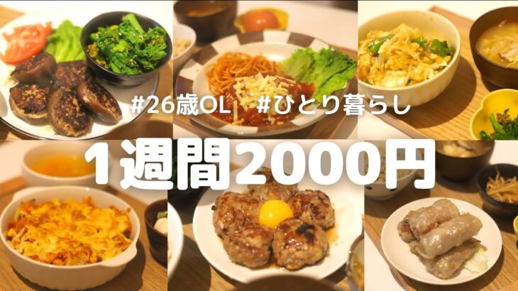 【1週間2000円】節約しても美味しいご飯が食べたい26歳のよるご飯