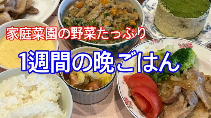 家庭菜園の野菜をたっぷり使った1週間の晩ごはん＆息子の誕生日献立