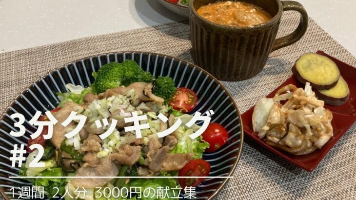 【1週間献立】疲労回復　夏バテ知らずの元気ご飯【1週間2人分3000円献立】