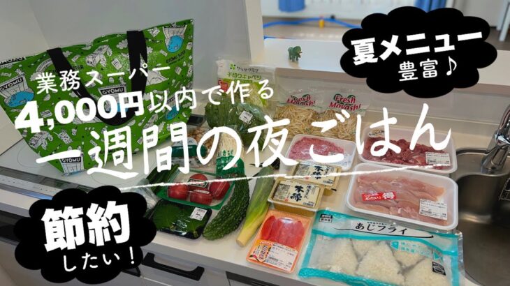 【1週間献立#41】「業務スーパー」でまとめ買い/月曜日〜金曜日の夜ごはん/4人家族/料理Vlog