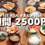 【節約レシピ】夏の夜ご飯 1週間5日の献立 おかず2500円　買い物1回まとめ買いで乗り切る (´・ω・`)（●｀ε´●）2人暮らし(461)