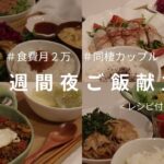 【食費月２万】同棲２人暮らし１週間の夜ご飯献立#7/狭いキッチンでも頑張る２４歳/ガパオライス・デトックススープ・ナスのアレンジレシピ