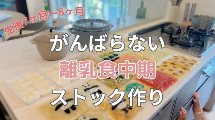 [離乳食中期]がんばらない離乳食ストック🥣😋｜１週間分🥕｜献立紹介🍽️｜7~8ヶ月👶｜おすすめグッツ🫕