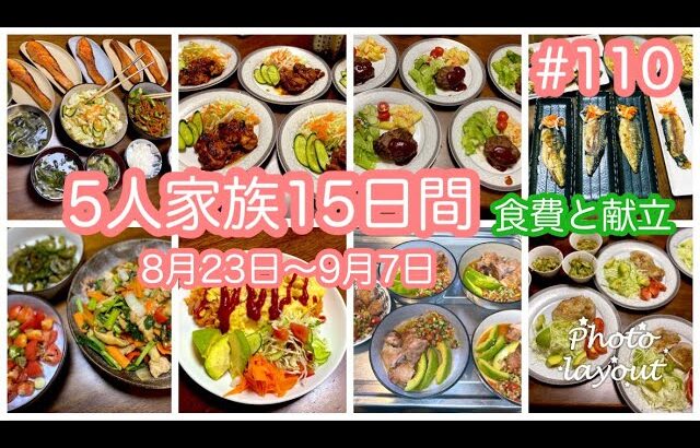 #110【５人家族15日間の食費と献立】色々と手抜きです