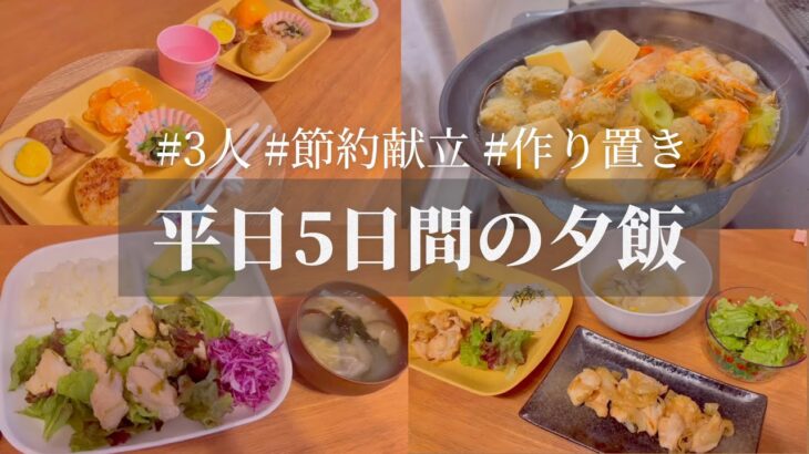 【 節約ご飯 】5日間の簡単な夕飯 │ 作り置き │ 鶏むね肉│