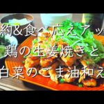 鶏肉で作る生姜焼き/料理/レシピ/献立/料理動画/管理栄養士/節約/白菜