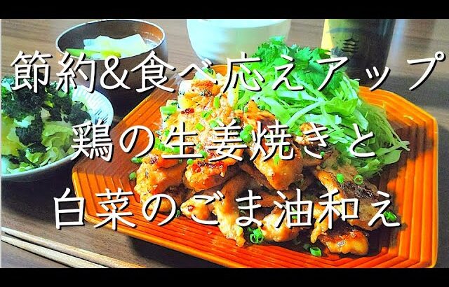 鶏肉で作る生姜焼き/料理/レシピ/献立/料理動画/管理栄養士/節約/白菜