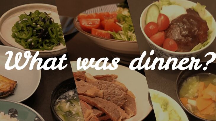 【料理Vlog】2人暮らしの食卓ｌ3日間の夕食ｌ30分でつくる簡単献立ｌwhat was dinner?