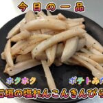 今日の簡単一品料理【石垣の塩れんこんきんぴら】お酒の肴、献立に♪#４６