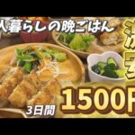 【1500円以内で3日分節約献立】豆腐ハンバーグ定食・豚もやしメンチ定食・野菜炒め定食