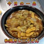 今日の簡単一品料理【和風カレーうどん】お酒の肴、献立に♪#５８