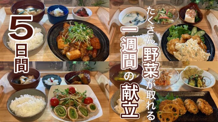 【1週間献立】簡単で美味しい！野菜を美味しく食べれる夜ご飯献立