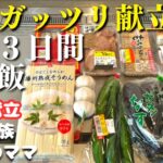 【夕飯の献立】節約ガッツリ献立で平日３日間の晩ご飯レシピ【主婦の夜ご飯】