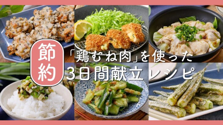 節約にもおすすめ！「鶏むね肉」を使った3日間の献立レシピ