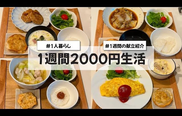 【料理Vlog】【1週間2000円生活】〜1人暮らしOLの30分で作る1週間の自炊記録〜 オムライス/麻婆白菜/鶏つくね/白菜のミルクスープ/マッシュルームのフリット