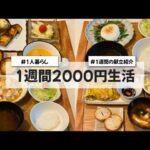 【料理Vlog】【1週間2000円生活】〜1人暮らしOLの30分で作る1週間の自炊記録〜