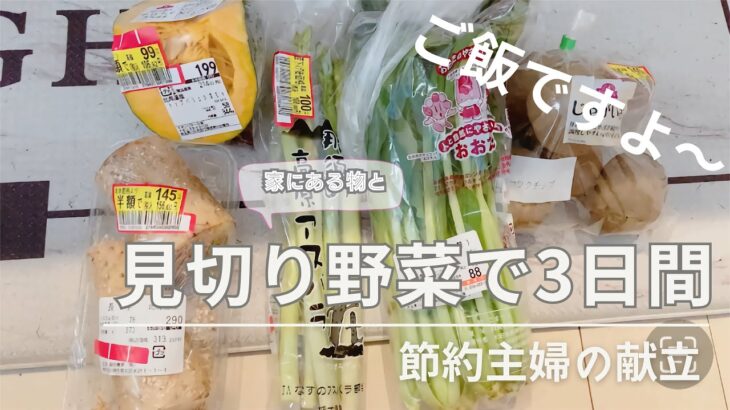 【夜ご飯献立】見切り野菜で３日間献立♪肉じゃがやお好み焼きと、ガッツリ満足献立に♪/簡単美味しく安く♪節約主婦/主婦vlog　料理vlog vol.44