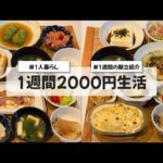 【料理Vlog】【1週間2000円生活】〜1人暮らしOLの30分で作る1週間の自炊記録〜  油揚げのピザ/グラタンドゥフィノワ/ロールレタス/お茶漬け/カニクリームコロッケ/水餃子