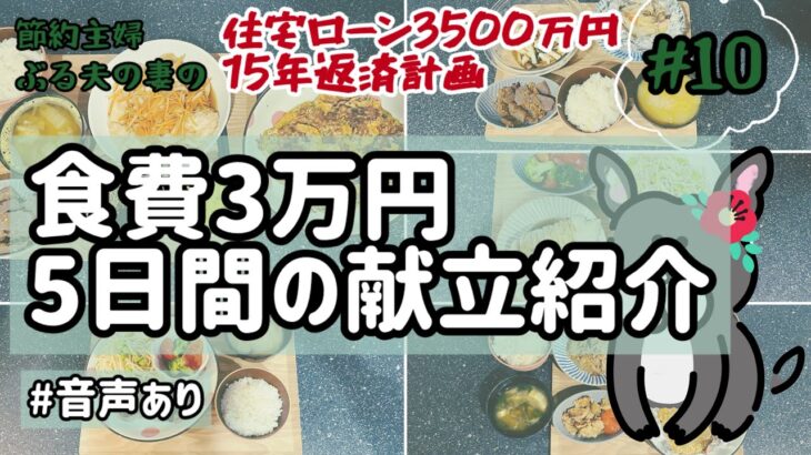 #10 【節約】食費3万円とある5日間の献立紹介