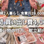 【1週間献立】月〜日曜の晩ごはんetc/食費月28,000円(米･調味料代込み)/夫婦2人暮らし