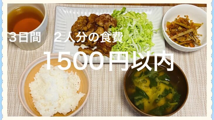 【満腹節約レシピ②】食費月2万/3日間で夫婦2人分の食費1500円以内献立