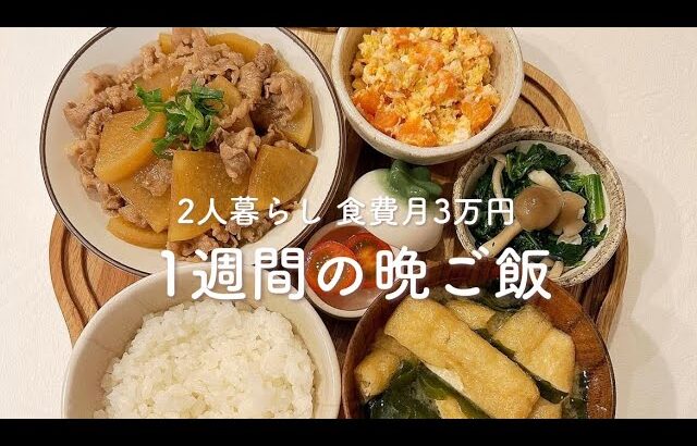 【1週間献立】簡単で美味しい2人暮らしの晩ご飯。牛肉と大根の味噌煮 | ささみとアスパラの春巻き | かぼちゃの肉巻き | 親子丼