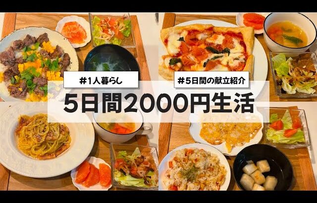 【料理Vlog】【1週間2000円生活】〜1人暮らしOLの30分で作る1週間の自炊記録〜  カルボナーラ/ピラフ/レンコンのガレット/パイシートピザ/カプレーゼ