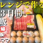 【３日間の夕飯献立】レンジでパパッと簡単！レンチン晩ご飯レシピ【節約主婦の夜ご飯】