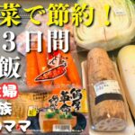 【３日間の夕飯献立】冬野菜で節約！晩ご飯レシピ【主婦の夜ご飯】