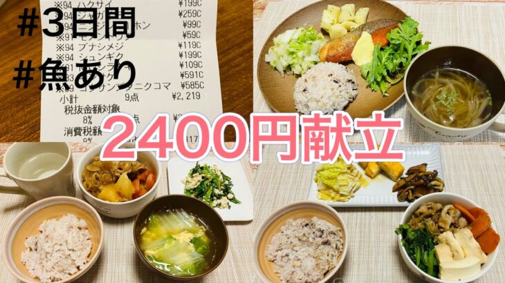 【月食費2.5万】3日間で2400円献立☺️魚ありでも節約✨レシート公開してます🙌#節約料理 #節約レシピ #節約主婦 #時短ごはん #料理 #料理vlog #簡単料理動画 #簡単レシピ