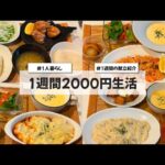 【料理Vlog】【1週間2000円生活】〜1人暮らしOLの30分で作る1週間の自炊記録〜