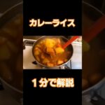 【１分解説】カレーライスをショート尺で無理矢理解説【簡単】 #料理 #献立 #簡単レシピ #今日の献立 #カレー